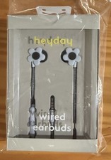 Wired Earbuds - heyday  - Flower -3.5mm Jack, Built-In Microphone, Silicone Cush