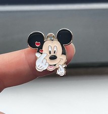 40Pcs cartoon mickey head Charm bracelet necklace Pendants DIY Jewelry Makings