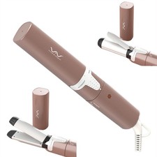 2 in 1 Mini Flat Iron Ceramic Hair Straightener and Curler for Short Hair Curls