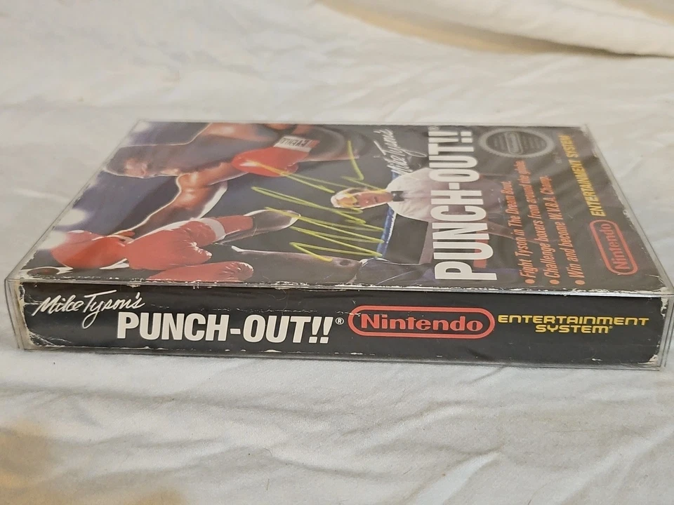 Raro Firmado Autografiado Mike Tyson Nes Punch-Out Juego Caja Solo Certificado JSA Foto 2 de 4