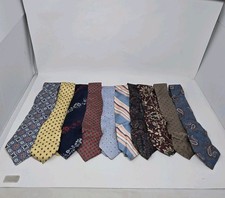 Vintage Neck Ties Silk Men's Lot Of 10 Bill Blass Je Suis Oakton