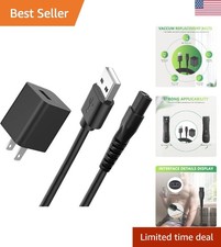 Electric Trimmer Charger Cord for Manscaped Lawn Mower 3.0/2.0 - 2-Pin US Plug