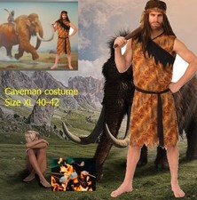 NEW Rubies Caveman Men's 3 Piece Brown Halloween Costume Xl 40-42 NWT