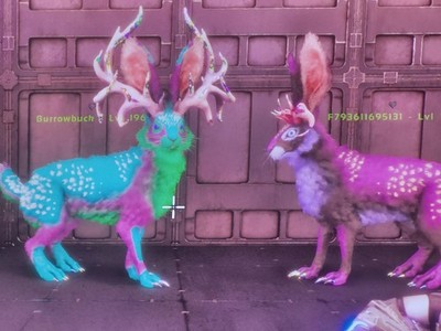 ark survival ascended pve burrowbuck high stats and level pair