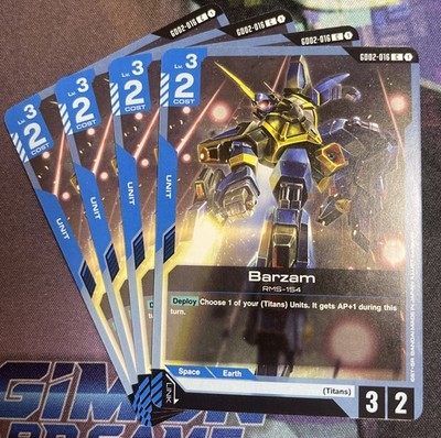 GD02 Gundam Dual Impact Barzam GD02-016 C Playset Of 4 