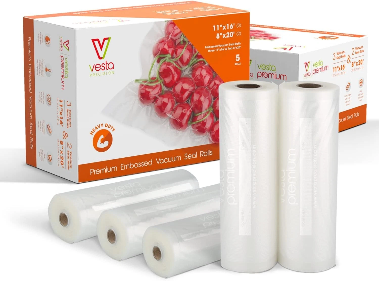 Vesta Precision Premium Vacuum Sealer Bags Rolls
