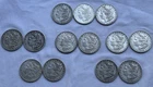 13 Morgan Silver Dollars 1885 Philadelphia $1 Coins 90% Silver No Mint Mark Raw