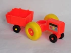 Fisher Price Little People Farm Tractor & Cart Vintage 1980s