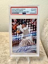 2020 Topps Chrome Freshman Flash Autograph Red Refractor RC /5 Mauricio Dubon