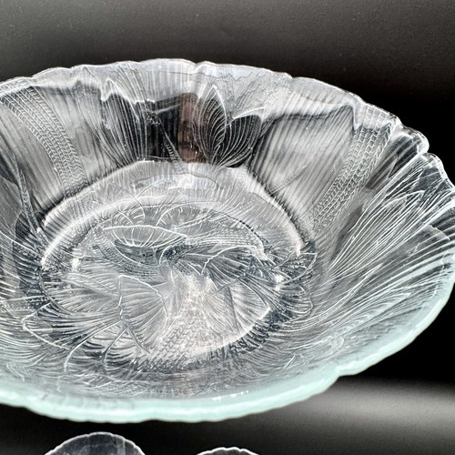 Arcoroc CANTERBURY Crocus 6.25" Pressed Glass Soup Cereal Bowls SET/6 VTG France - Picture 8 of 15