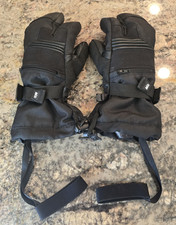 REI Kid's Snow Waterproof Gloves Black Size Small split-finger Mitten Pull On