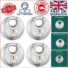 4 Keyed Alike Waterproof Stainless Steel Disc Locks - Ultimate Storage Security