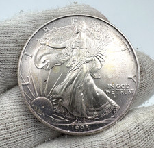USA 1 One Dollar Liberty Oncia 1993 - Argento Silver