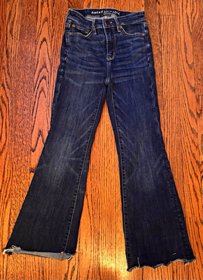 American Eagle Outfitters Women s Bootcut Dark Wash Stretch Jeans Size 0 Regular