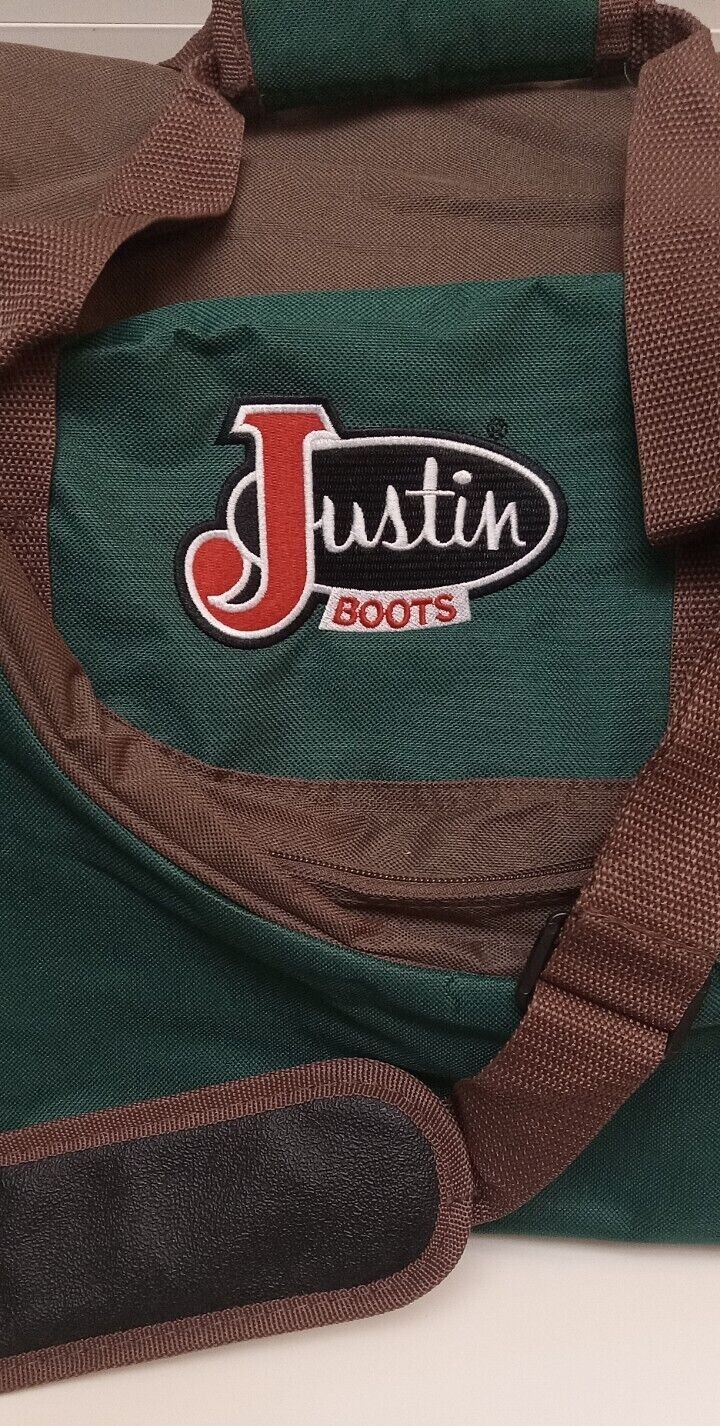 Justin Boots Unique color BOOT DUFFLE Bag Dark Green… Gem