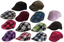 Kids IVY Plaid Solid Newsboy Duckbill Cabbie Children Boy Girl Cap Hat