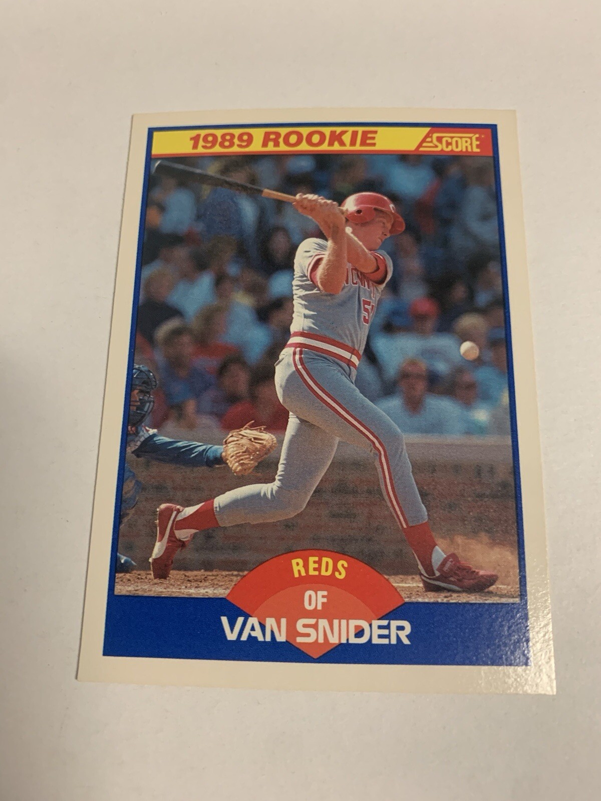1989 Score Rookie Van Snider Cincinnati Reds