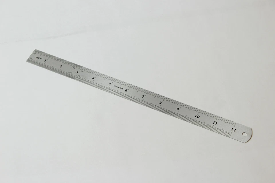 Stahllineal Stahlmaßstab Werkstattlineal Lineal Edelstahl Maßstab 300mm 30cm - Bild 2 von 4