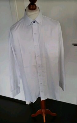 Walbusch Hemd weiss Gr. 43/44 comfort fit SEGELSCHIFF PRINT