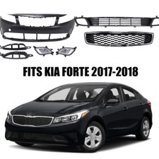 Front Bumper Set For 2017-2018 Kia Forte With Grille Fog Light Assemblies New