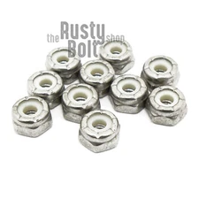 #4-40 Nylon Inserted Lock Nut, A2 304 18-8, Stainless Steel