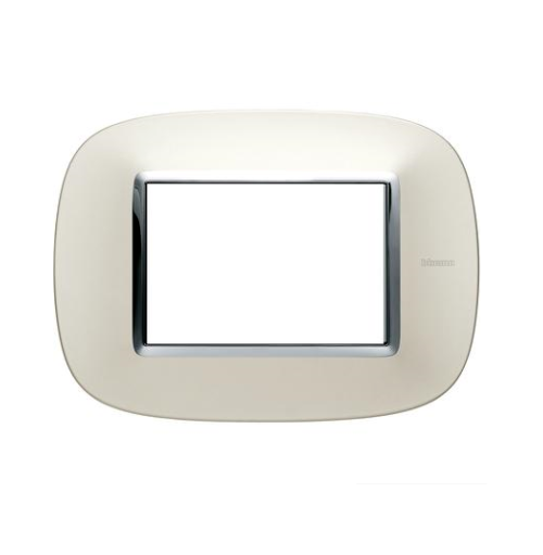 BTICINO HB4803SAN PLACCA ELLITTICA 3 MODULI COLOR ARGENTO