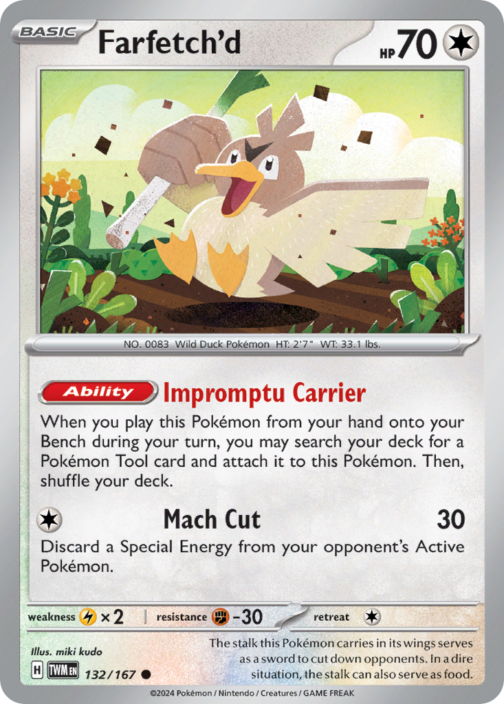 Farfetch'd 132/167 Common | Twilight Masquerade | Pokemon