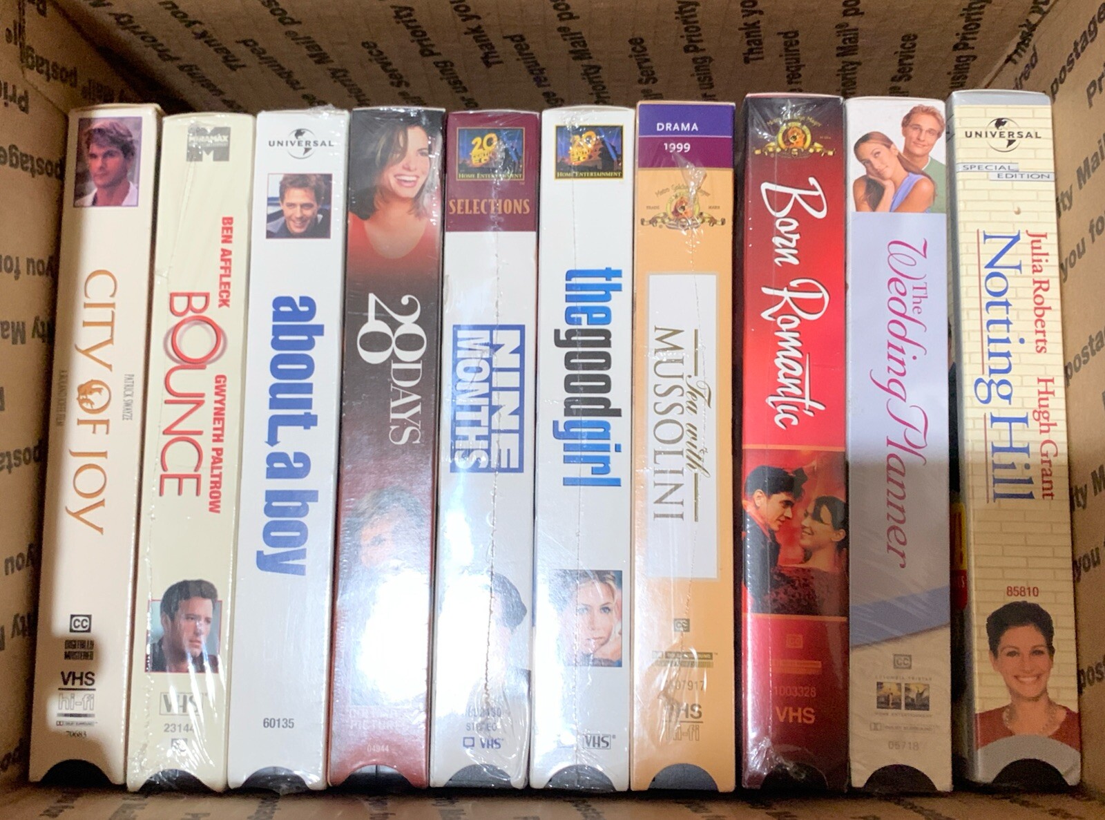 ❤️Lot Of 10 Vintage VHS Tapes Titles Are As Picture Shows New Shrinkwrap #A11