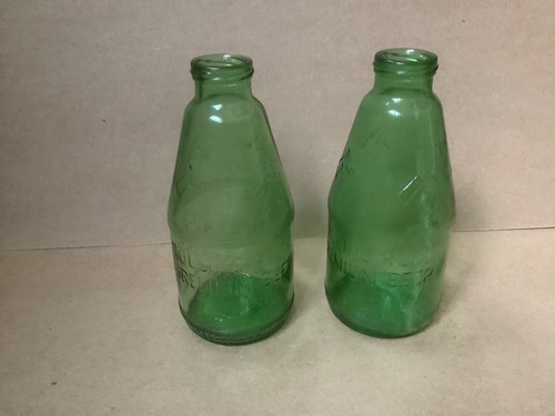 Rolling Rock Empty Green Glass Beer Bottles 7 oz., - Latrobe PA (Lot of 2)
