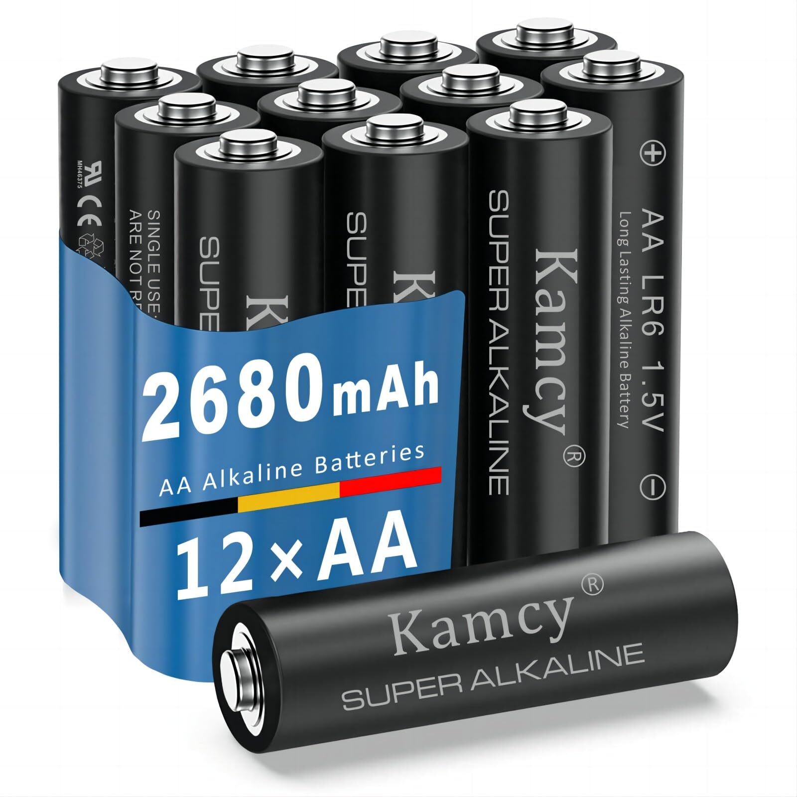 Alkaline AA Batteries, 1.5V High-Capacity Double A Batteries 12 Pack, Double ...-image