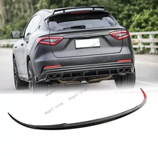 1*Fit For Maserati Levante 16-20 Carbon Fiber Rear Trunk Middle Spoiler Wing Lip