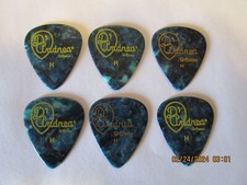 6 Pack Heavy D'Andrea Classic Celluloid Guitar Picks - Turquoise 1080