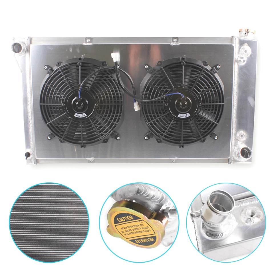 Radiator 4Row With 2Fan For 67-72 Chevy/GMC Pickup Truck C10 C20 C30 K10 K20 K30 - Image 3 of 4
