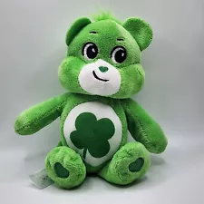 2022 Basic Fun! 15" Green Plush Care Bears GOOD LUCK BEAR 
