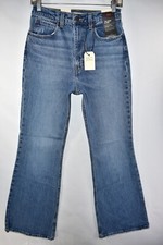 New Levi's Premium 70s High Rise Flare Stretch Blue Jeans Womens Size 27x32