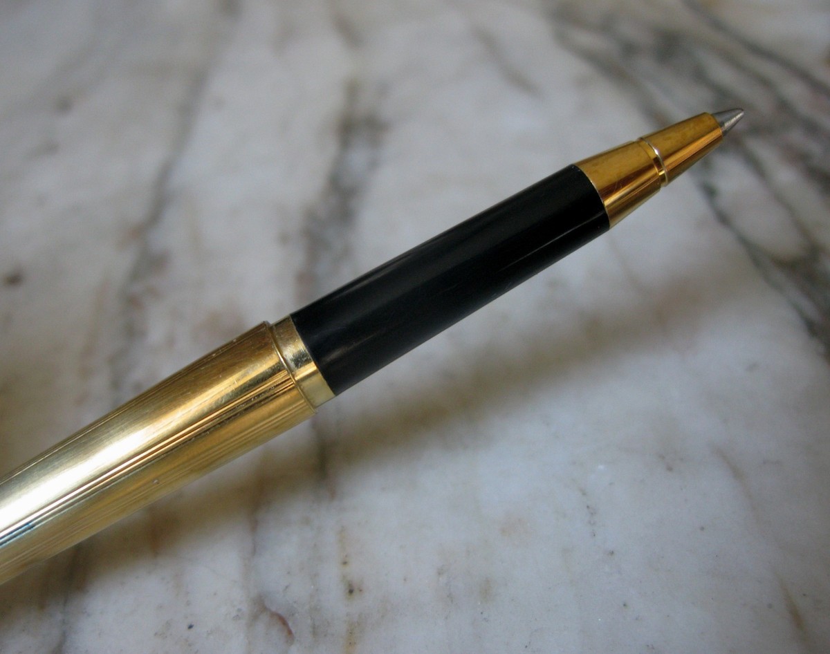 Stylo Roller PARKER 105 Finition Florence - Chrome, Métal, Occasion De Collection