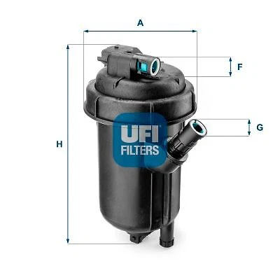 Original UFI 55.125.00 Kraftstofffiltergehäuse für Vauxhall Astra Vectra Saab 9-3 - Bild 4 von 5