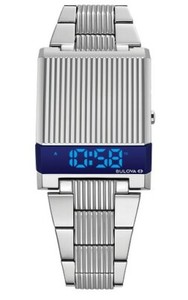 Bulova Computron Men's Quartz LED Silver-Tone 31mm Watch 96C139 42429569560 | eBay