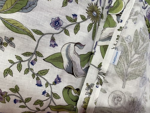 $475 Matouk Italy 1pc F/Q Flat Sheet 100% Linen Pomegranate LAST - Picture 3 of 4