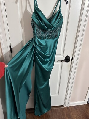 emerald green cowl neck dress Emerald Green Satin Emerald Satin Cowl Neck Maxi Dress Emerald Green Silk Satin Maxi Dress: Cowl Neck Evening Gown