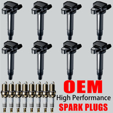 8X OEM Ignition Coils & Iridium Spark Plugs For Toyota Tundra Sequoia 4.7L UF230