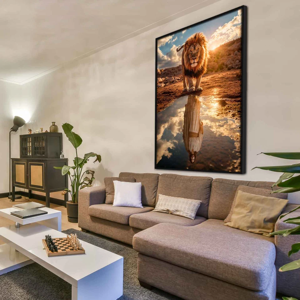 Лев Иуды и Иисуса царя искусства христианский настенное искусство Иисуса искусства холст - Изображение 3 из 4