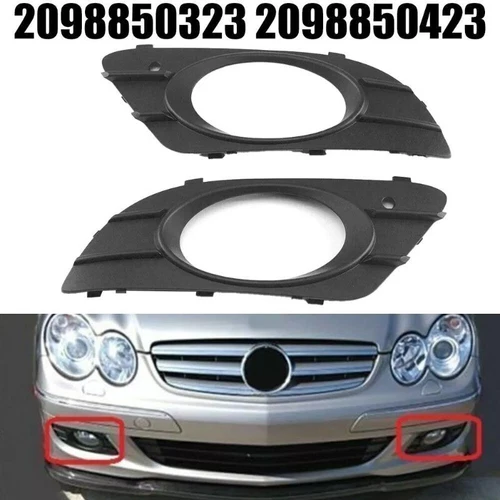 1 Pair L&R Front Bumper Fog Light Cover for Mercedes Benz CLK W209 2005-2009 - Picture 1 of 14