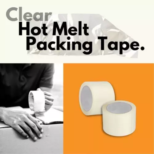 hotmelt carton sealing packaging packing tape 1.6 mil 3" x 110 yards - 24 rolls image 4