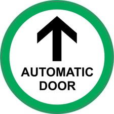 3in x 3in Green Circle Automatic Door Vinyl Sticker Car Vehicle Bumper Decal