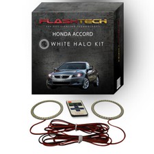 White Angel Eye LED Halo kit & RF Remote for 2011-2012 Honda Accord Headlights