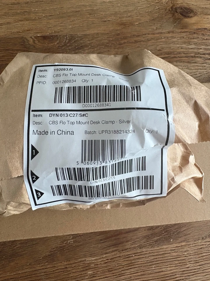 CBS Flo Herman Miller New Boxed Single VESA Monitor Arm Silver with Desk Clamp - Image 3 of 4