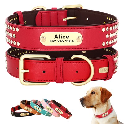 rhinestone personalized dog collars