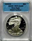 2004-W $1 Proof American Silver Eagle - ANACS PR70 DCAM  BS527