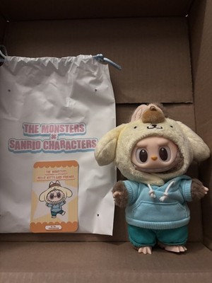 The Monsters x Sanrio Characters Plush Pendant Labubu Pompompurin